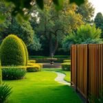 سياج خشبي للحديقه بالكويت