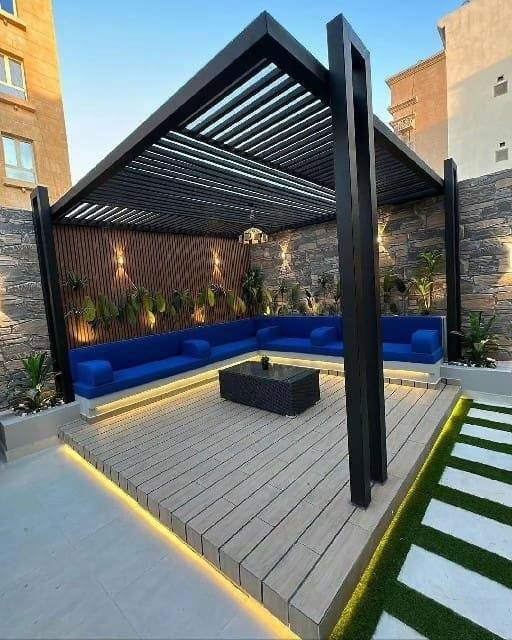 تصميم وتركيب مظلات وبرجولات للحدائق المنزلية في الكويت
